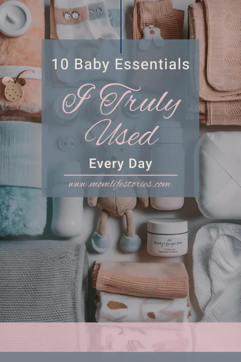 Baby Essentials: flat lay of baby care accessories, highlighting everyday items parents actually use and love