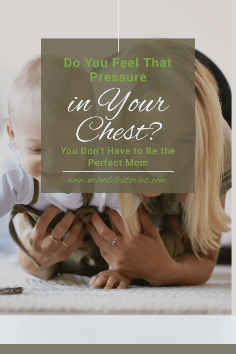 A loving mother playing with her baby on the floor while reflecting on the pressure many women feel to be the perfect mother. Warm family moment highlighting real motherhood, emotional well-being, and the challenges of modern parenting.