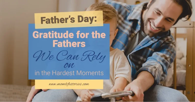 Father’s Day blog pin featuring a loving dad and child together with emotional Father’s Day message about supportive fathers and family bonding