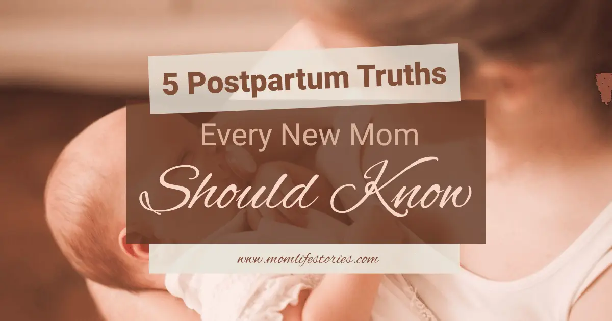 5 Postpartum Truths No One Warns You About postpartum truths: high angle view mother carrying daughter