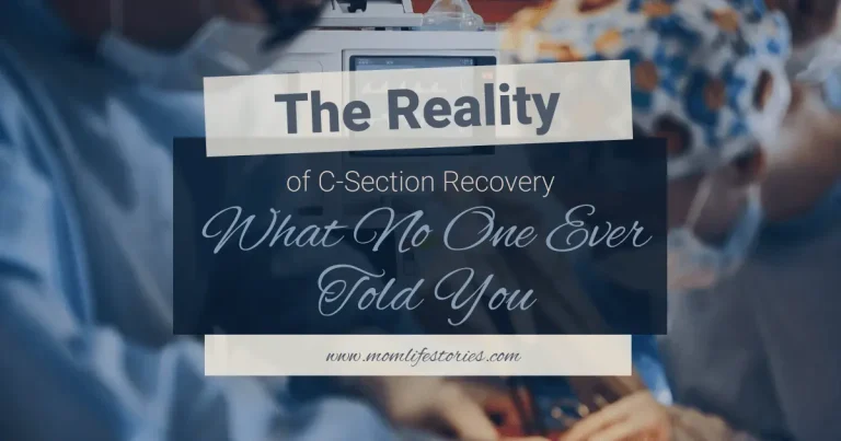 The Reality of C-Section Recovery – What No One Ever Told You c-section recovery journey of a new mother resting with her newborn baby, reflecting on healing, emotional recovery, and the reality of postpartum life after a C-section